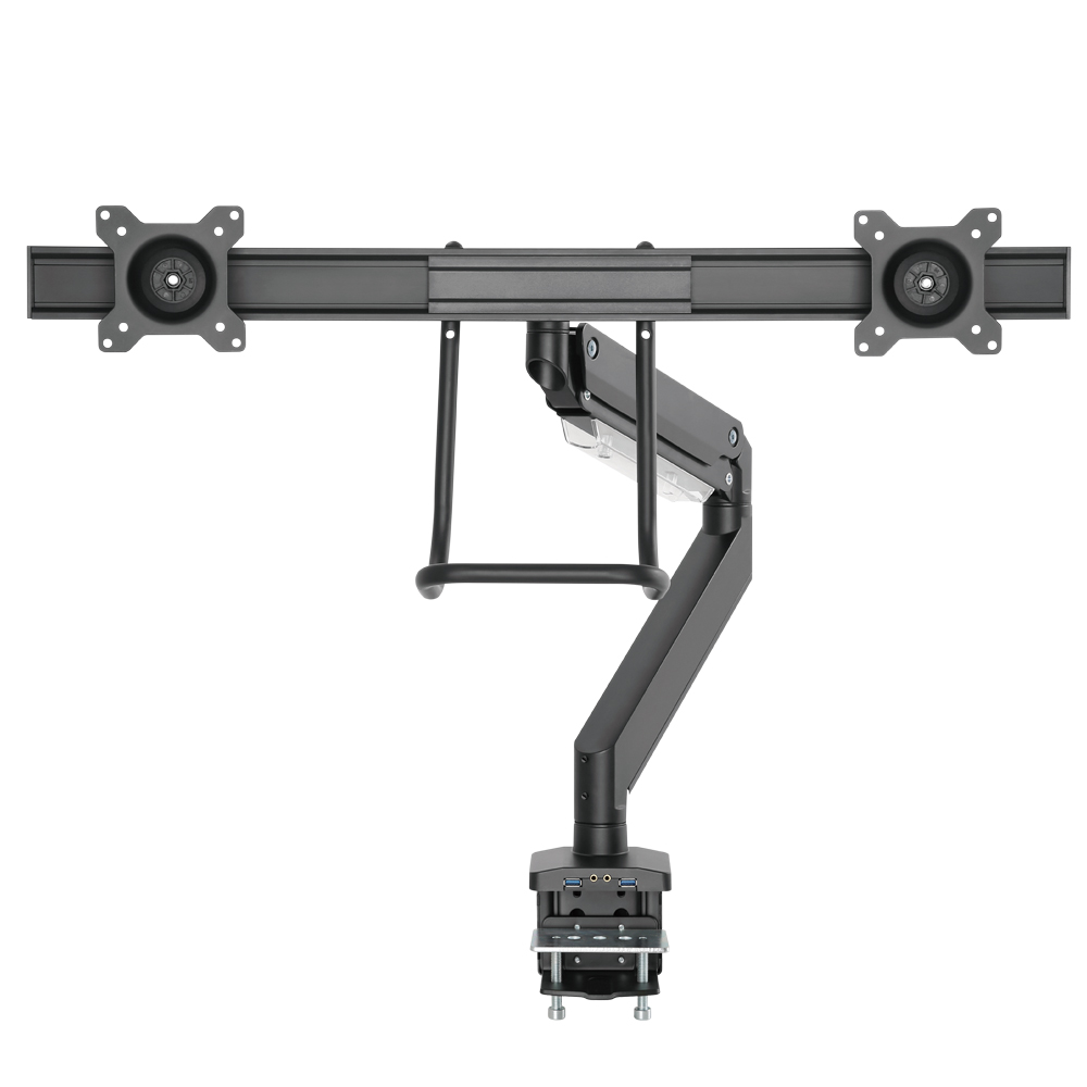 HF-DTMT564： Dual Screen Desktop Display Mount - Full Motion – Fits Monitors 17 to 32 inch